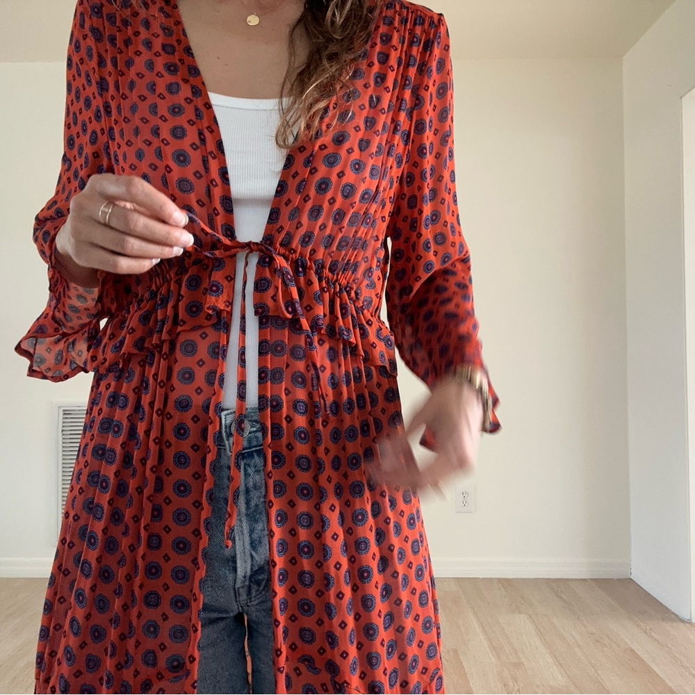 Free People Red and Blue Jacket Dress - Picture 3 of 7